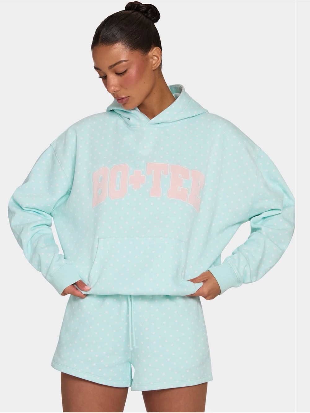 bo&tee polka dot hoodie
